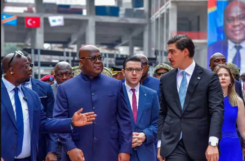 Turhan Mildon, Managing Director of the Turkish Miller Group, and CEO of Milvest with Felix Tsishekedi, President of the Democratic Republic of Congo
